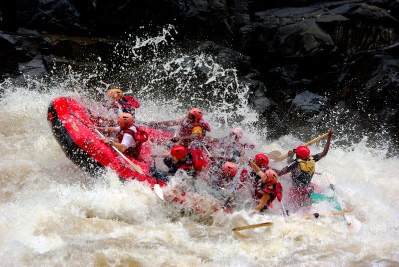 Whitewater rafting on the Zambezi River